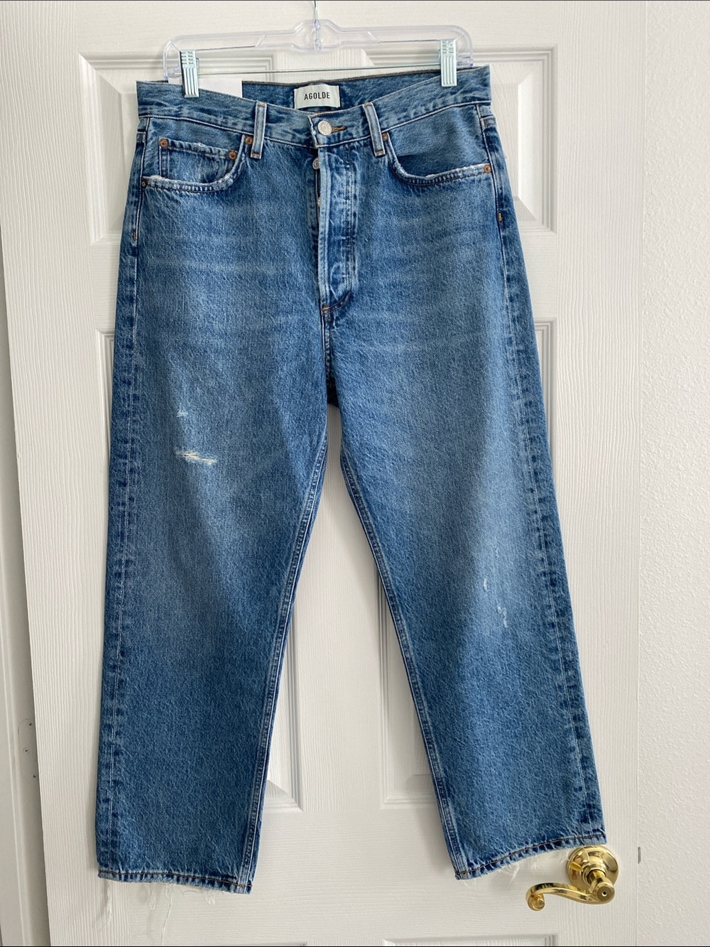Agolde 90s Crop Mid Rise Loose Straight Size 28 Color Shrine NWT